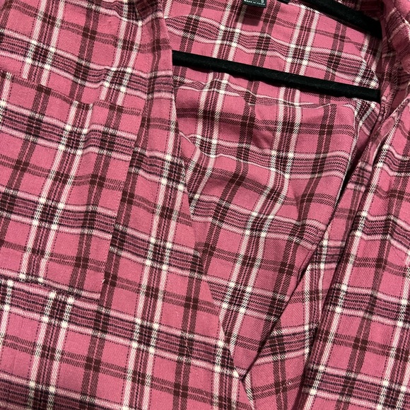 Pink Plaid Wrap Dress - Picture 3 of 5